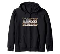 Mens Womens Patriotic American Flag Union Thug Rep Sudadera con Capucha