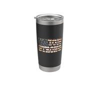 Mens Womens Patriotic American Flag Union Thug Rep Vaso térmico de acero inoxidable de doble pared