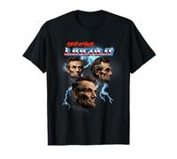 Mens Womens Retro 80s Heavy Metal Rock Band Abraham Lincoln Camiseta