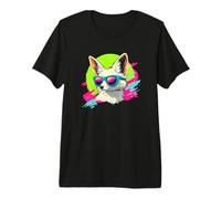 Mens Womens Retro Vintage 80s 90s Animal Lover Fennec Fox Camiseta Premium