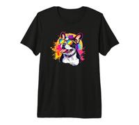 Mens Womens Retro Vintage 80s 90s Boston Terrier Dog Lover Camiseta Premium