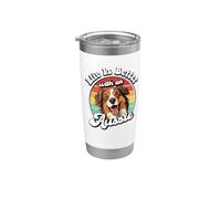 Mens Womens Retro Vintage Life Is Better Red Aussie Lover Vaso térmico de acero inoxidable de doble pared