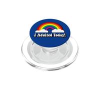 Mens Womens Retro Vintage Rainbow I Adulted Today Award PopSockets PopGrip para MagSafe