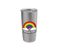 Mens Womens Retro VIntage Rainbow I Adulted Today Award Vaso térmico de acero inoxidable de doble pared