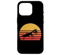 Mens & Womens Retro Vintage Sunset Praying Mantis Lover Carcasa para iPhone 16 Pro