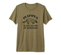 Mens Womens Retro Vintage Swiss Army Knife Platypus Lover Camiseta Premium