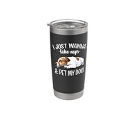 Mens Womens Sleep Take Nap Pet My Jack Russell Terrier Lover Vaso térmico de acero inoxidable de doble pared