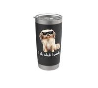 Mens Womens Sunglasses Cute Do What I Want Pekingese Lover Vaso térmico de acero inoxidable de doble pared