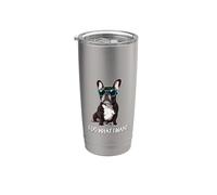 Mens Womens Sunglasses I Do What I Want French Bulldog Lover Vaso térmico de acero inoxidable de doble pared