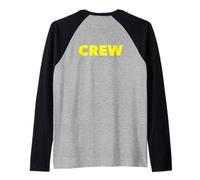 Men's Women's The Word Crew Back Printed Uniform Shirt, Crew Camiseta Manga Raglan