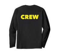 Men's Women's The Word Crew Back Printed Uniform Shirt, Crew Manga Larga