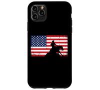 Mens Womens USA Flag America Patriotic Reining Horse Shirt Carcasa para iPhone 11 Pro MAX