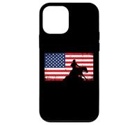 Mens Womens USA Flag America Patriotic Reining Horse Shirt Carcasa para iPhone 12 Mini