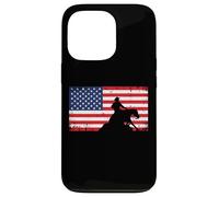Mens Womens USA Flag America Patriotic Reining Horse Shirt Carcasa para iPhone 13 Pro