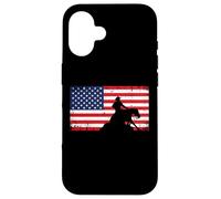Mens Womens USA Flag America Patriotic Reining Horse Shirt Carcasa para iPhone 16