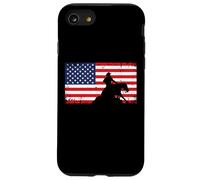 Mens Womens USA Flag America Patriotic Reining Horse Shirt Carcasa para iPhone SE (2020) / 7/8