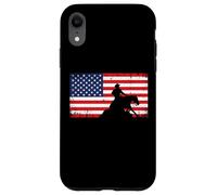 Mens Womens USA Flag America Patriotic Reining Horse Shirt Carcasa para iPhone XR