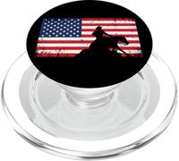 Mens Womens USA Flag America Patriotic Reining Horse Shirt PopSockets PopGrip para MagSafe