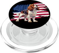 Mens Womens USA Flag American 4th July Cavalier Dog Mom PopSockets PopGrip para MagSafe