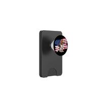 Mens Womens USA Flag American 4th July Cavalier Dog Mom PopSockets PopWallet para MagSafe