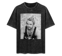 Men's Women's Washed Vintage T Shirt Xavier Rudd Australian Singer Xavier Rudd Photo Unisex Antique Wash T-Shirts Black XXL