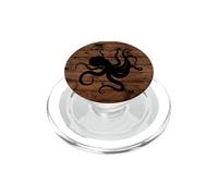 Mens Womens Wooden Plank Retro Vintage Ocean Octopus Lover PopSockets PopGrip para MagSafe