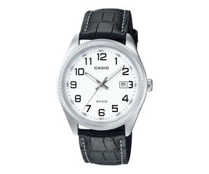 Mens Wristwatch CASIO MTP-1302PL-7BVEF Leather Black White VINTAGE
