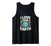 Mensaje Ambiental I Love Our Earth Camiseta sin Mangas