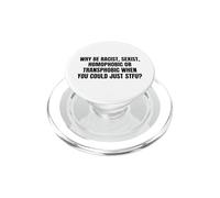 Mensaje audaz contra el Odio Just STFU Regalos de declaración de Igualdad PopSockets PopGrip para MagSafe