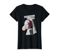 Mensaje Being Normal is Boring Mujer con Pendientes de Perla Camiseta