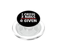 Mensaje bíblico Cristiano 1 Cruz 3 Clavos 4 Dado Cristiano PopSockets PopGrip para MagSafe