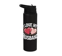 Mensaje conmovedor de I Love My Husband Stainless Steel Insulated Water Bottle