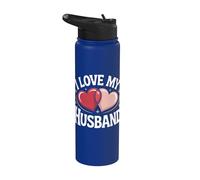 Mensaje conmovedor de I Love My Husband Stainless Steel Insulated Water Bottle