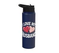 Mensaje conmovedor de I Love My Husband Stainless Steel Insulated Water Bottle