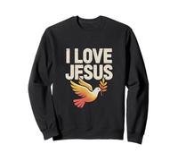 Mensaje cristiano pacífico de I Love Jesus Dove Sudadera