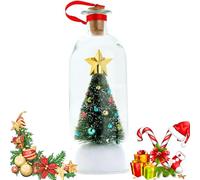 Mensaje de árbol de Navidad en una Botella, Adorno nostálgico navideño grabable con Escena Nevada, para una Fiesta Festiva de Navidad única en el hogar 1PCS