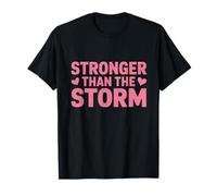 Mensaje de fe Cristiana más Fuerte Que la tormenta Camiseta