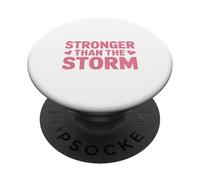 Mensaje de fe Cristiana más Fuerte Que la tormenta PopSockets PopGrip Adhesivo