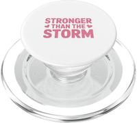 Mensaje de fe Cristiana más Fuerte Que la tormenta PopSockets PopGrip para MagSafe
