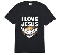 Mensaje de fe de «Amo a Jesús» Dove Sunburst Comfort Colors Adult Heavyweight T-Shirt