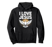 Mensaje de fe de «Amo a Jesús» Dove Sunburst Sudadera con Capucha