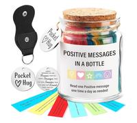 Mensaje De Inspiración En Botella: Tarro De Apoyo Diario, Regalo De Amistad Para El Bienestar Emocional, Herramienta De Recuerdo Única Hecha A Mano, Accesorio Decorativo Para La Salud Mental, Colorido