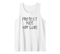 Mensaje de protesta de sentido común de proteger a los niños, no las armas Camiseta sin Mangas