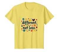 Mensaje Diferente No Menos de Inclusión de Educación Especial Camiseta, Niños, Limón, 2 años