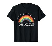 Mensaje edificante Positivo Be Kind Rainbow Camiseta