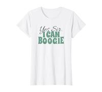 Mensaje en alemán «I can boogie ver» con texto en alemán «Yes Sir, I can boogie Camiseta