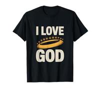 Mensaje inspirador de fe I Love God Camiseta