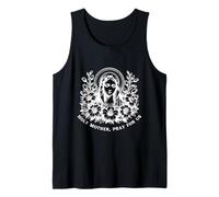 Mensaje inspirador de Santa Madre ruega por nosotros Camiseta sin Mangas