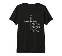 Mensaje Inspirador de The Way The Truth The Life Sacrifice Camiseta Premium