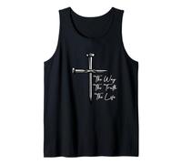 Mensaje Inspirador de The Way The Truth The Life Sacrifice Camiseta sin Mangas